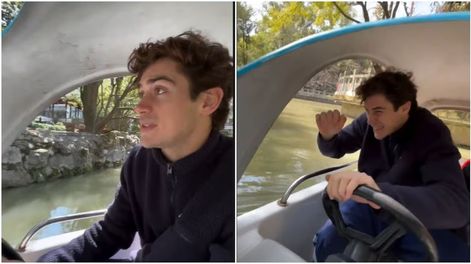 el insolito accidente de franco colapinto en china: choco una lancha durante un paseo por un rio