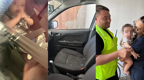 El rescate se produjo en Mendoza después de que la madre lo haya dejado encerrado accidentalmente.