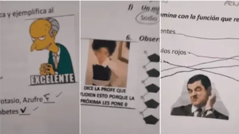 Furor por la maestra que corrige exámenes con memes