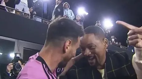 El encuentro entre Will Smith con Lionel Messi que se robó todas las miradas