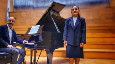 El concierto estará a cargo de músicos e investigadores del Instituto de Estudios Musicales (FFHA, UNSJ). En la foto, Luis Melicchio y Sandra Salas Gómez