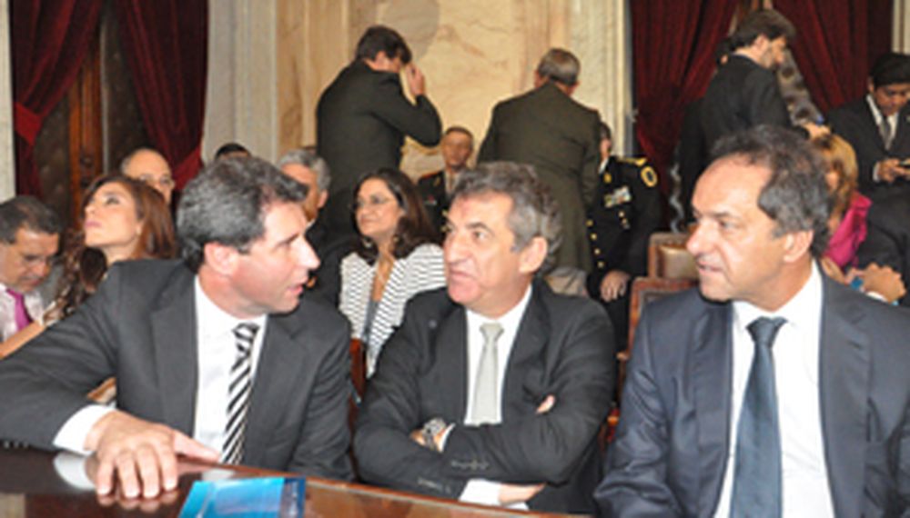 Uñac presenció el discurso de CFK junto a Scioli y Urribarri