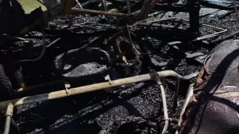 Incendio en un corral.-