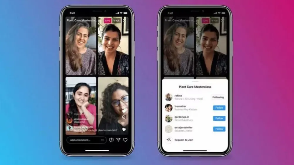 Instagram amplía la cantidad de los participantes en los vivos