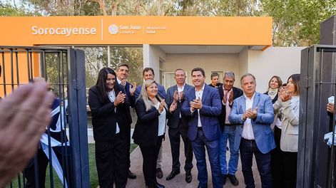 Orrego en su visita a Calingasta.