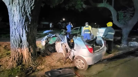 Así quedó el vehículo siniestrado.