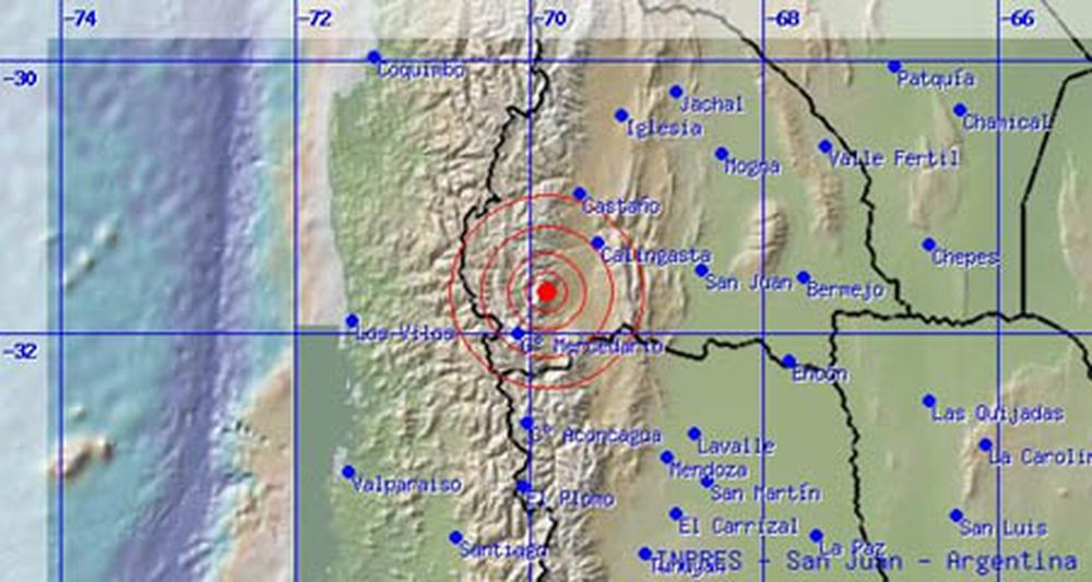 Un sismo de moderada intensidad se sintió hoy en San Juan