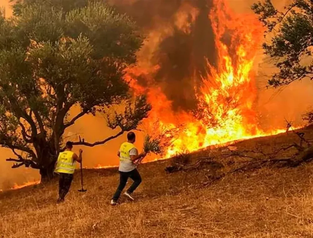 Arden las Sierras: por los fuertes vientos recrudece el único foco activo
