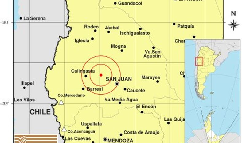 Sismo en el corazón de San Juan: 3,3° de Magnitud