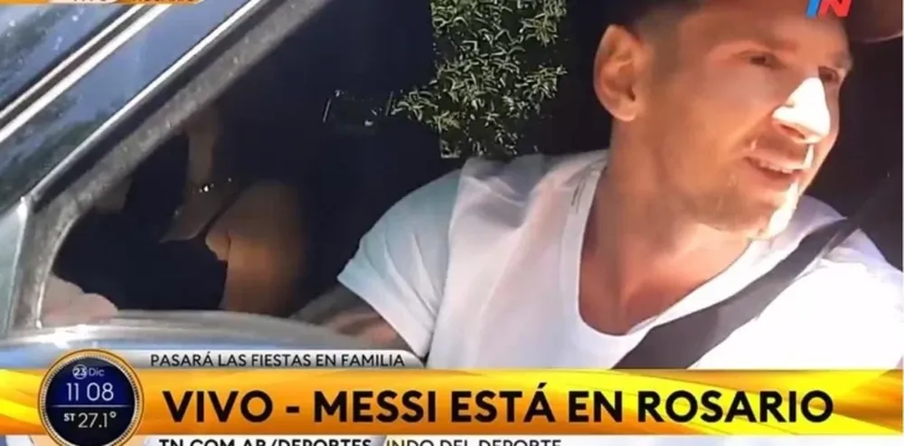 Messi llegó a Rosario para pasar Navidad y se sacó fotos con los fanáticos