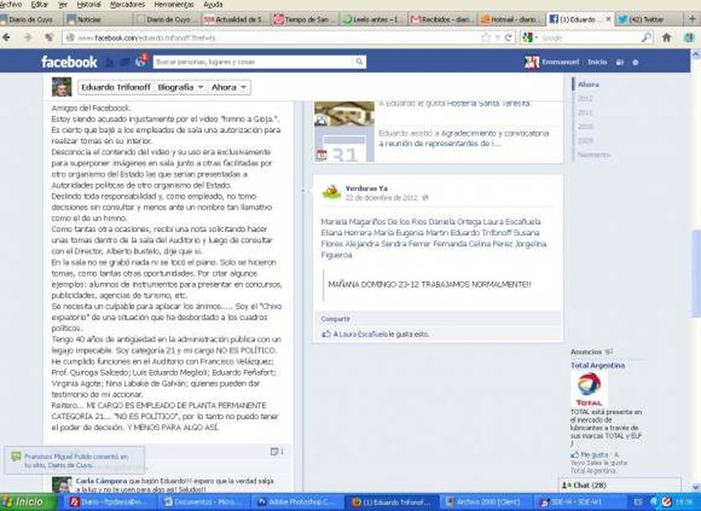 Funcionario separado del cargo dijo ser el “chivo expiatorio”