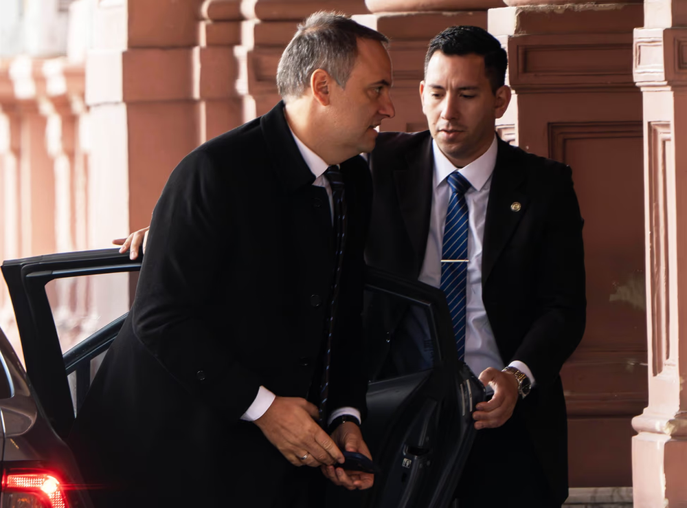 El jefe de Gabinete, Manuel Adorni, en Casa Rosada.