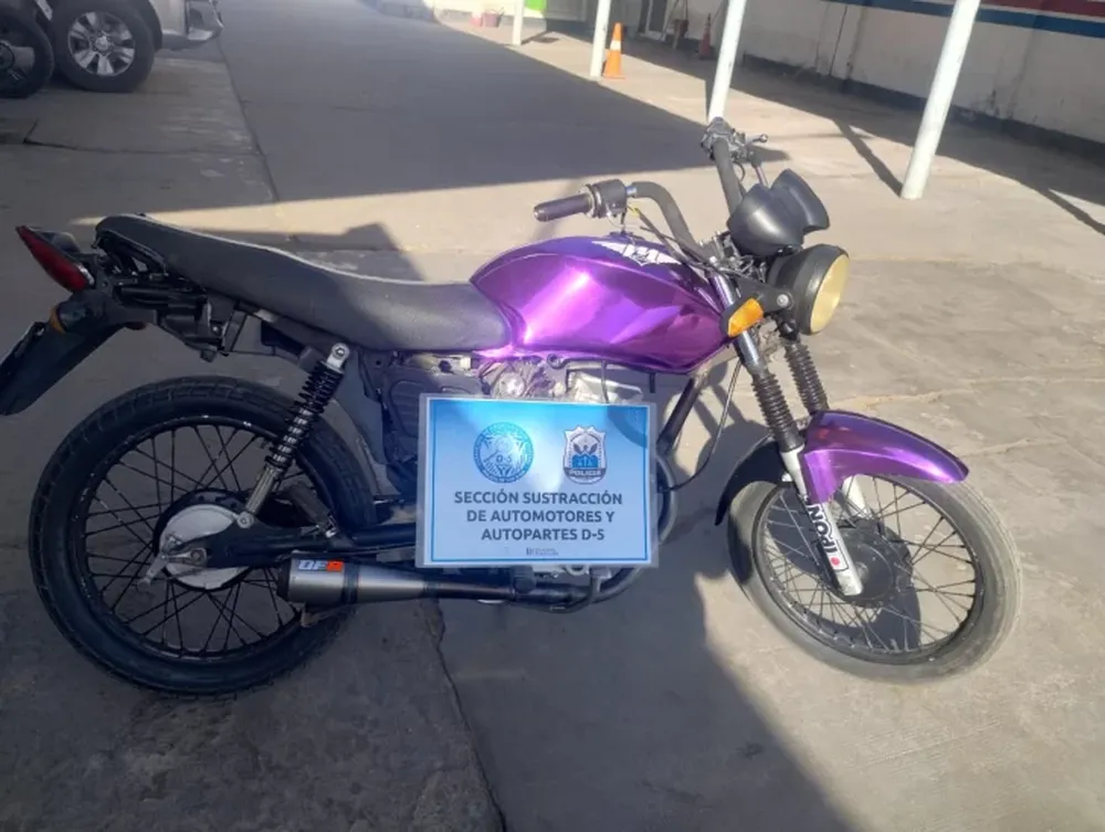Recuperan una moto que había sido robada hace más de 10 días en Pocito