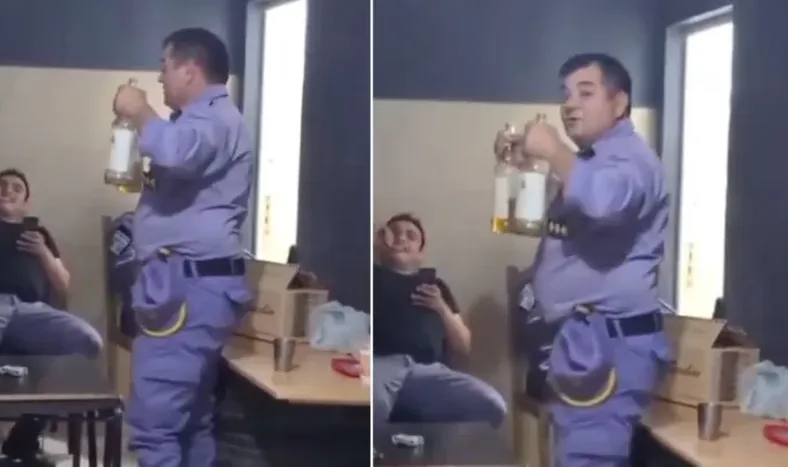 Escándalo en Chaco: se viralizó un video de tres policías tomando alcohol en una comisaría