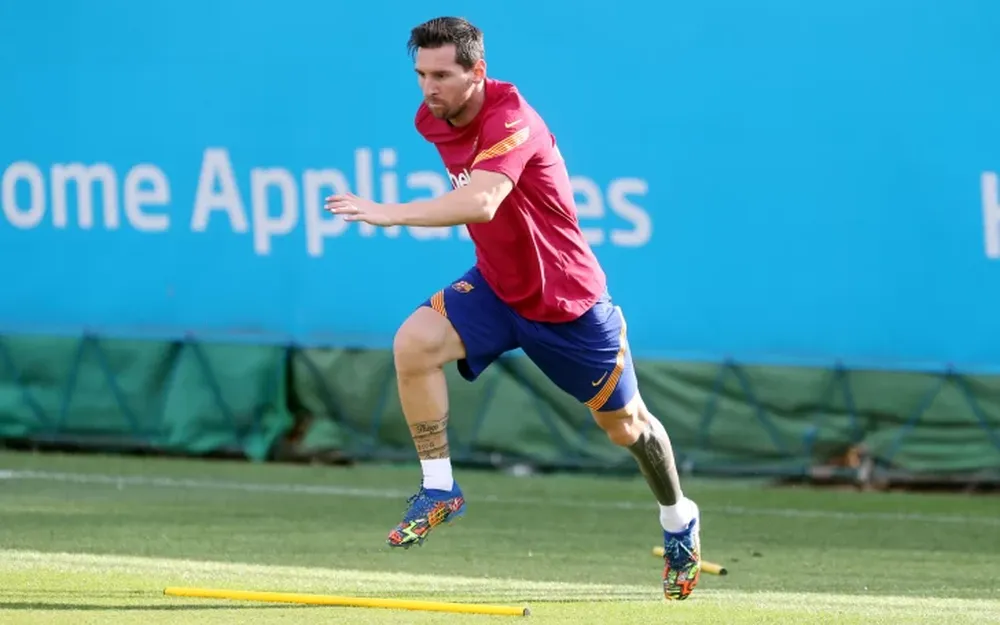Messi se sumó al resto del grupo