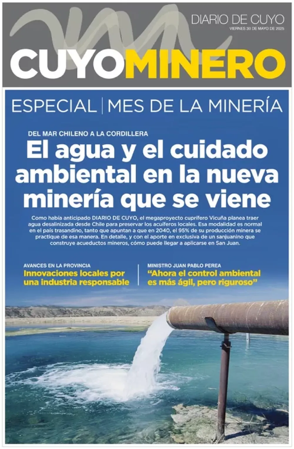 Cuyo Minero: mirá el suplemento especial por el Mes de la Minería, página por página y a todo color