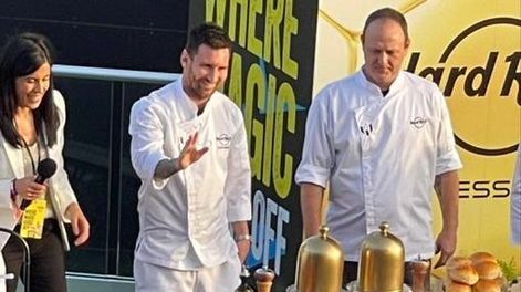 Messi causó furor en Miami al aparecer vestido de chef