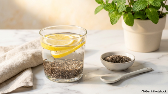 ni manzanilla ni jengibre: el truco natural para desinflamar el abdomen con semillas de chia y limon