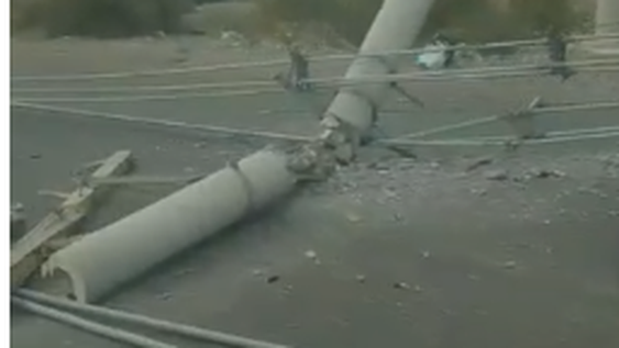 El camión que chocó contra postes de alta tensión circulaba a gran velocidad:  hay zonas de Rivadavia,  Rawson y Pocito sin luz