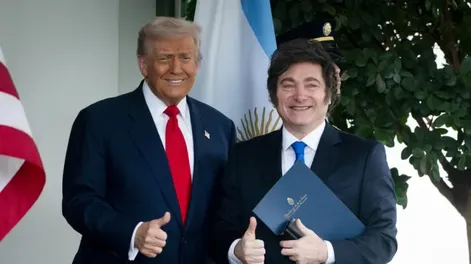 Los presidentes Trump, de Estados Unidos y Milei, de Argentina.