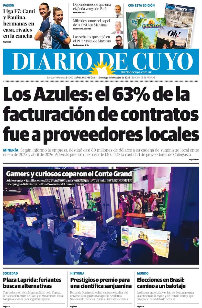 Diario de Cuyo | Tapa Edición 4 de Octubre 2026