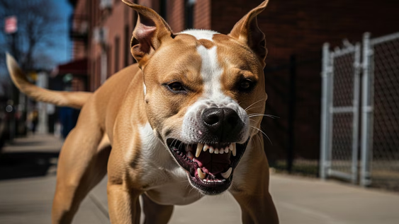 una mujer sufrio un brutal ataque por dos pitbulls mientras caminaba y tuvo que ser hospitalizada