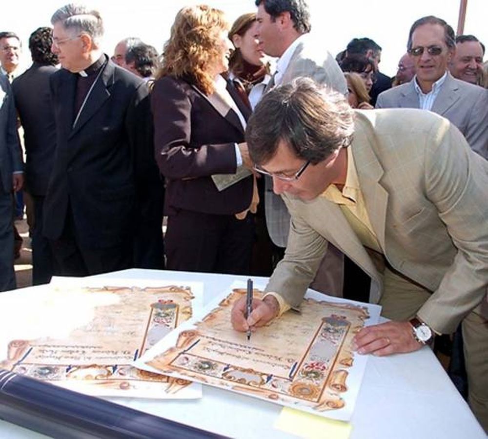 Gioja y monseñor Delgado reivindicaron obra pública