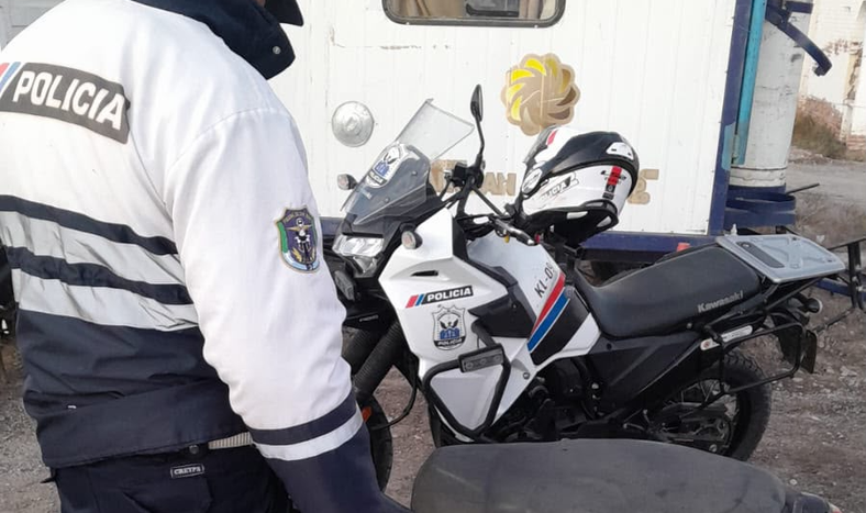 Moto secuestrada.