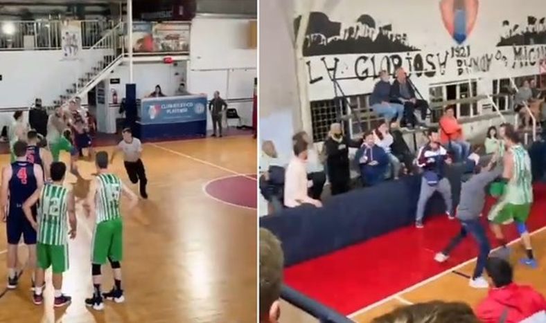 El referí le aplicó una sanción y el jugador lo corrió para pegarle