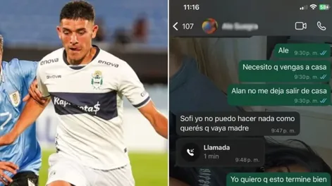 La joven que denunció al futbolista de Gimnasia por secuestro mostró los mensajes que recibió de su suegra