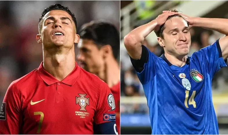 El sorteo del repechaje determinó que Italia o Portugal se quedará afuera del Mundial