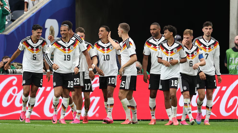 Felix Nmecha, Nico Schlotterbeck, Kai Havertz (por duplicado), Jamal Musiala, Nathaniel Brown y Deniz Undav fueron los autores de los goles para Alemania (REUTERS/Phil Noble)