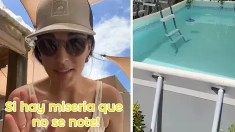 Mostró el truco para hacer un barrefondo casero para la pileta y se volvió viral