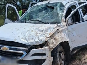 Así quedó el vehículo accidentado. Así quedó el vehículo accidentado.