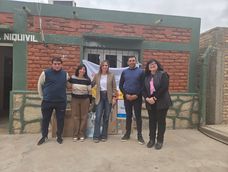La Unión Vecinal de Niquivil, en Jáchal, recibió un kit de baño adaptado.