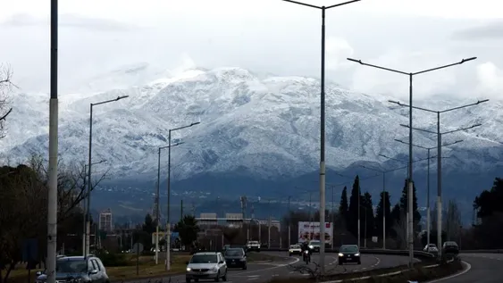 Copiosa nevada en Mendoza