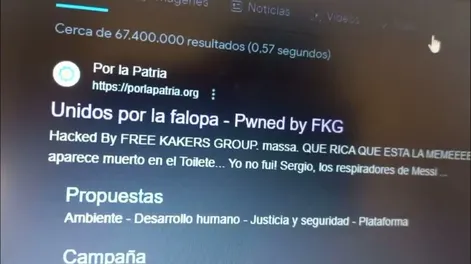 Hackearon la página web de Unión por la Patria a horas del balotaje