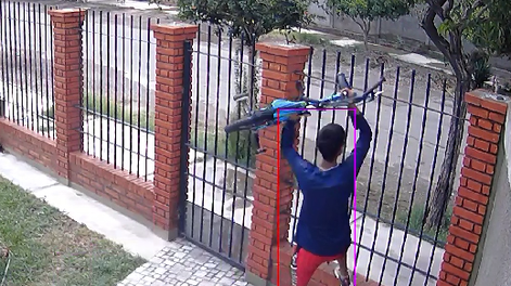 Saltó la reja para robarse una bicicleta infantil