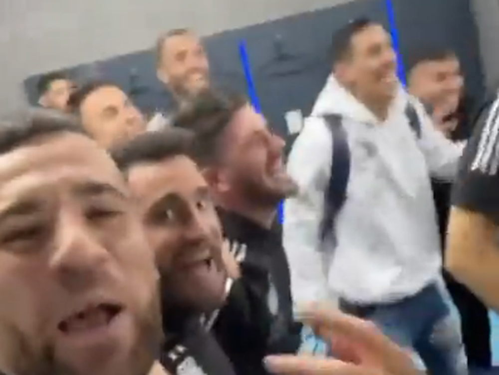 El alocado festejo de la Selección Argentina, en San Juan, tras la clasificación al Mundial de Catar