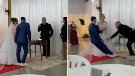 Se estaba por casar y se volvió viral tras desmayarse cuando su novia entró a la iglesia