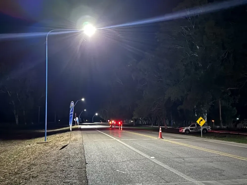 9 de Julio inauguró nueva iluminación LED en un transitado tramo de la Ruta 20