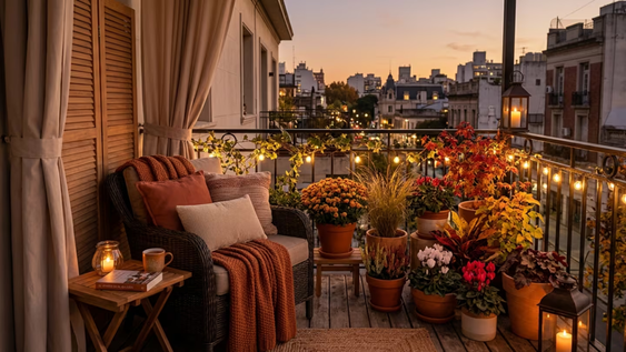 cambios simples para disfrutar del balcon en otono