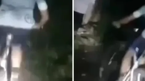 Dos ciclistas que se toparon con un fantasma bajando de un cerro y el video se viralizó
