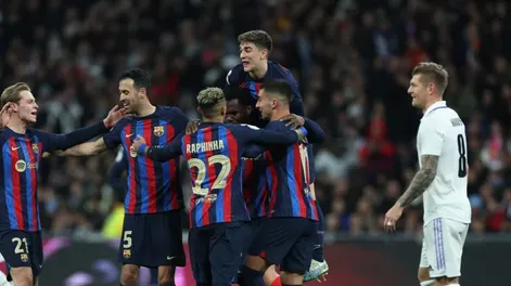 Barcelona derrotó a Real Madrid, de visitante, en partido de ida de semifinales de Copa del Rey