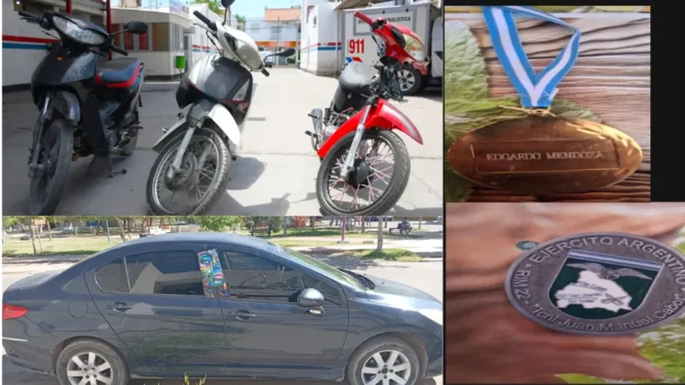 Recuperaron vehículos robados, joyas y medallas y piden que los dueños los identifiquen