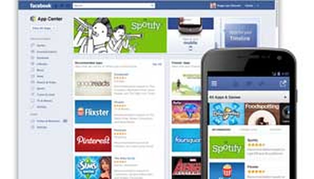 El App center de Facebook