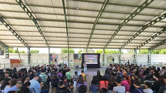 PARTICIPACIÓN. Unos 500 estudiantes secundarios de Angaco participaron del programa municipal Explorer 5.0.