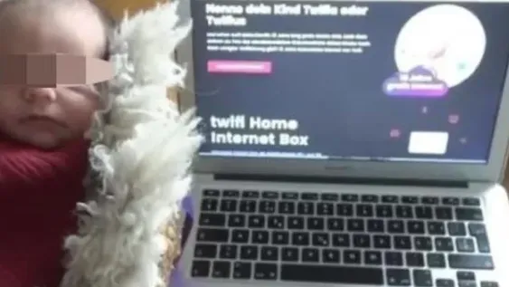 Le pusieron a su bebe el nombre de una empresa de internet para tener wifi gratis por 18 años