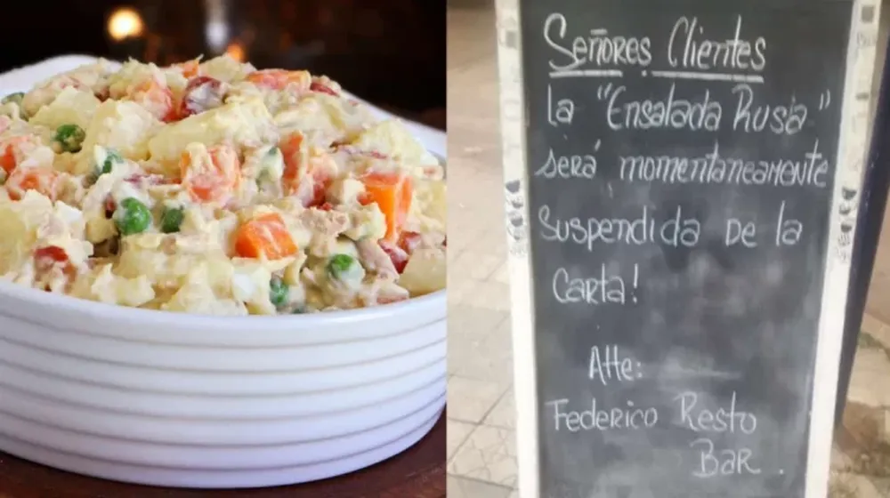Un local dejó de vender “ensalada rusa” en repudio a la invasión de Rusia a Ucrania
