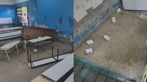 La familia de una alumna destrozó una escuela de Malvinas Argentinas y quemó con agua hirviendo a los docentes